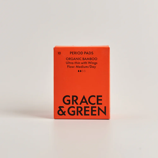 Grace & Green Medium Organic Bamboo Pads
